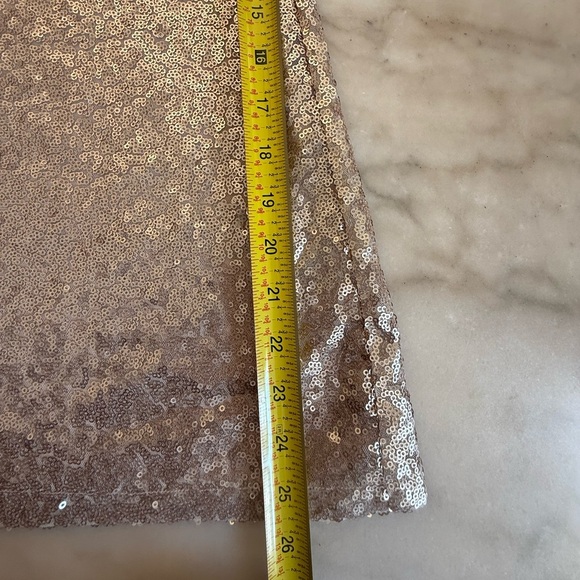 Free Press NWT Gold Sequin Criss Cross Back Mini Cocktail Dress Size xl - Picture 11 of 14